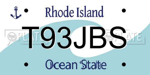 T93JBS Rhode Island License Plate