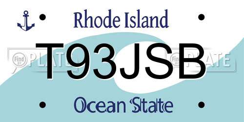 T93JSB Rhode Island License Plate