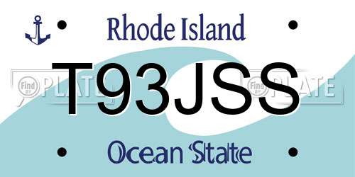 T93JSS Rhode Island License Plate