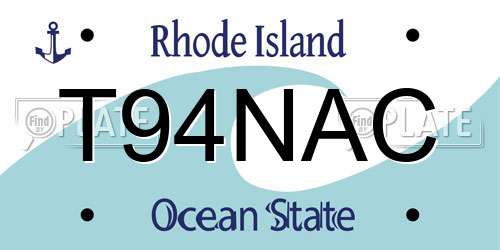 T94NAC Rhode Island License Plate