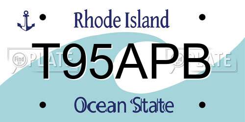 T95APB Rhode Island License Plate
