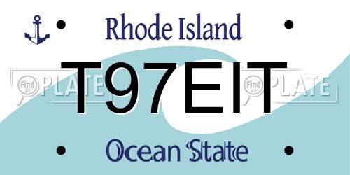 T97EIT Rhode Island License Plate
