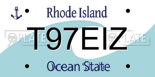 T97EIZ Rhode Island License Plate