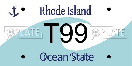 T99 Rhode Island License Plate