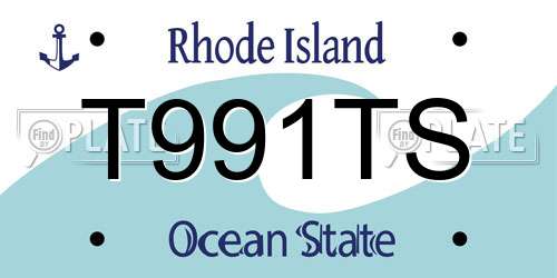 T991TS Rhode Island License Plate
