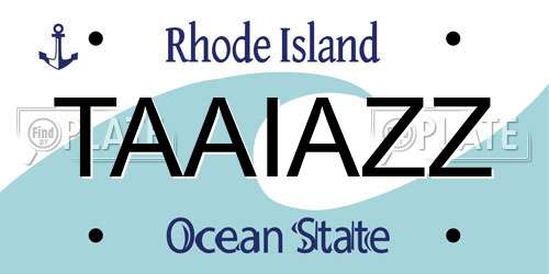TAAIAZZ Rhode Island License Plate