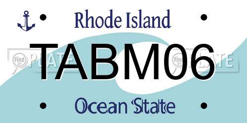 TABM06 Rhode Island License Plate