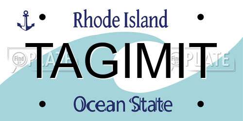 TAGIMIT Rhode Island License Plate