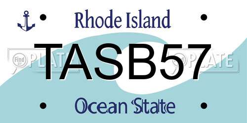 TASB57 Rhode Island License Plate