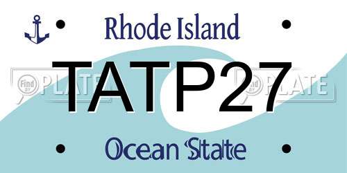 TATP27 Rhode Island License Plate