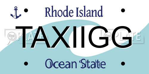 TAXIIGG Rhode Island License Plate