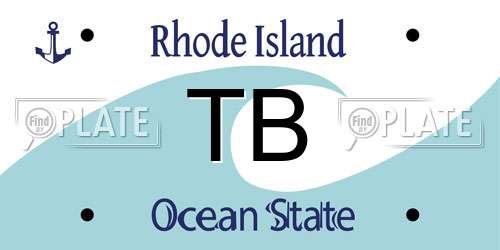 TB Rhode Island License Plate