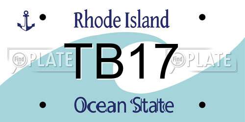 TB17 Rhode Island License Plate