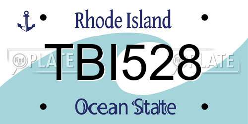 TBI528 Rhode Island License Plate