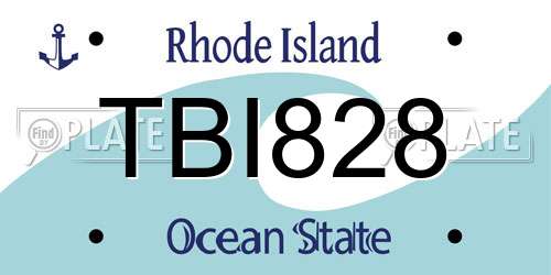 TBI828 Rhode Island License Plate