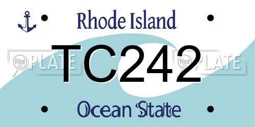 TC242 Rhode Island License Plate