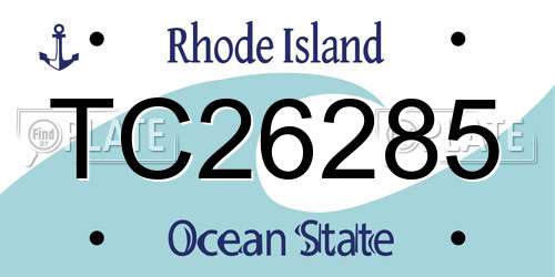 TC26285 Rhode Island License Plate