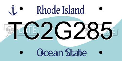 TC2G285 Rhode Island License Plate