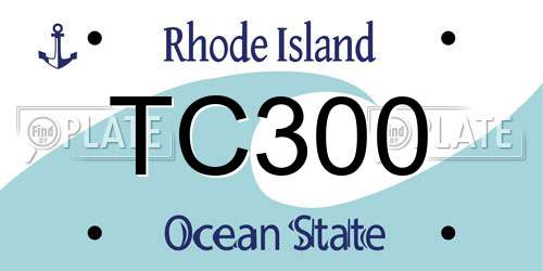 TC300 Rhode Island License Plate