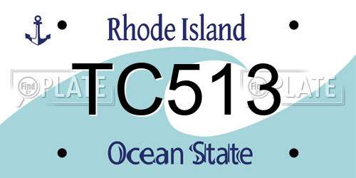 TC513 Rhode Island License Plate