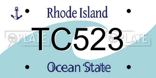 TC523 Rhode Island License Plate