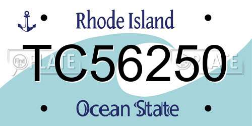 TC56250 Rhode Island License Plate