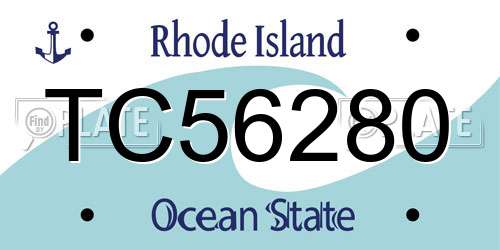 TC56280 Rhode Island License Plate