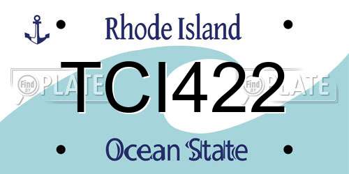 TCI422 Rhode Island License Plate