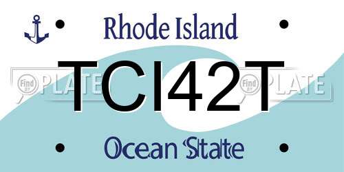 TCI42T Rhode Island License Plate