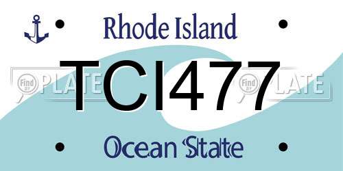 TCI477 Rhode Island License Plate