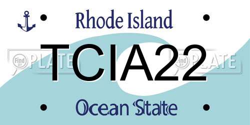 TCIA22 Rhode Island License Plate