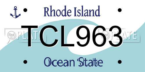 TCL963 Rhode Island License Plate