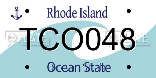 TCO048 Rhode Island License Plate