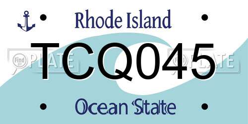 TCQ045 Rhode Island License Plate