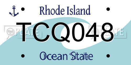 TCQ048 Rhode Island License Plate