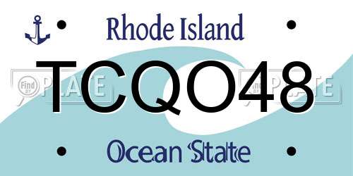 TCQO48 Rhode Island License Plate