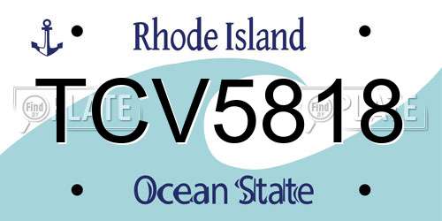 TCV5818 Rhode Island License Plate