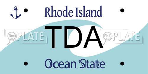 TDA Rhode Island License Plate