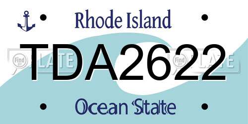 TDA2622 Rhode Island License Plate