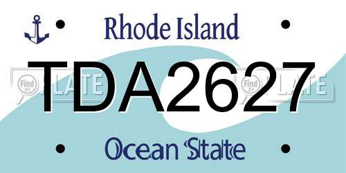 TDA2627 Rhode Island License Plate