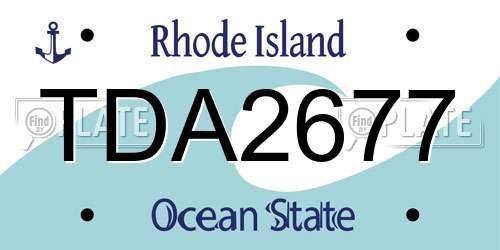 TDA2677 Rhode Island License Plate
