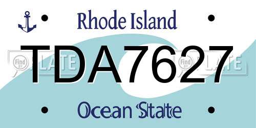 TDA7627 Rhode Island License Plate