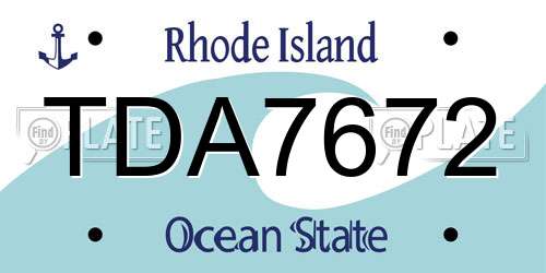 TDA7672 Rhode Island License Plate