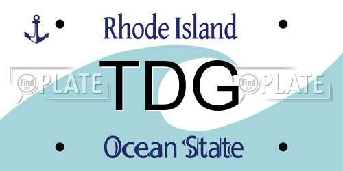 TDG Rhode Island License Plate