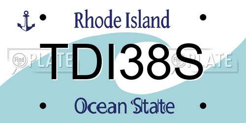 TDI38S Rhode Island License Plate