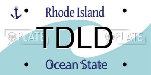 TDLD Rhode Island License Plate