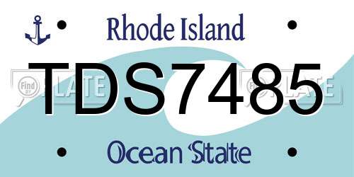 TDS7485 Rhode Island License Plate