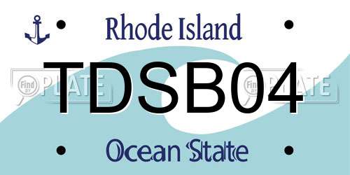TDSB04 Rhode Island License Plate