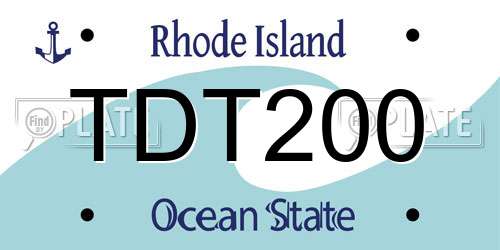 TDT200 Rhode Island License Plate