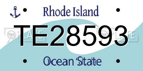 TE28593 Rhode Island License Plate